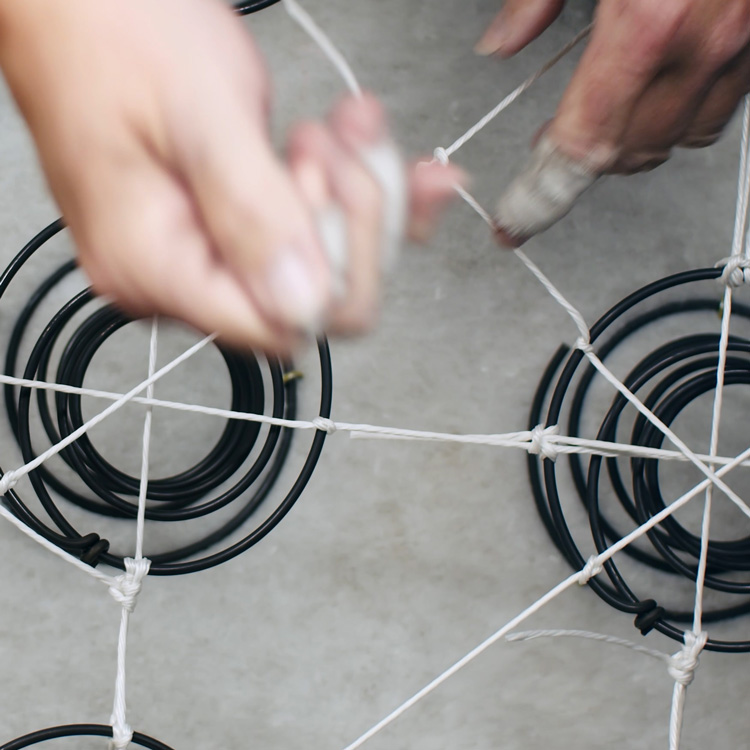 Picture of a chair being constructed