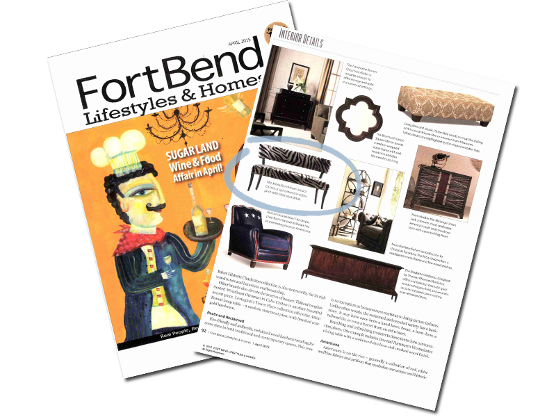 Fort Bend Lifestyles&Homes Apr. 2015-Jenna Bench