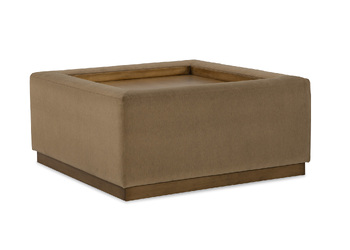 ALBA COCKTAIL OTTOMAN W/ WOOD TRAY